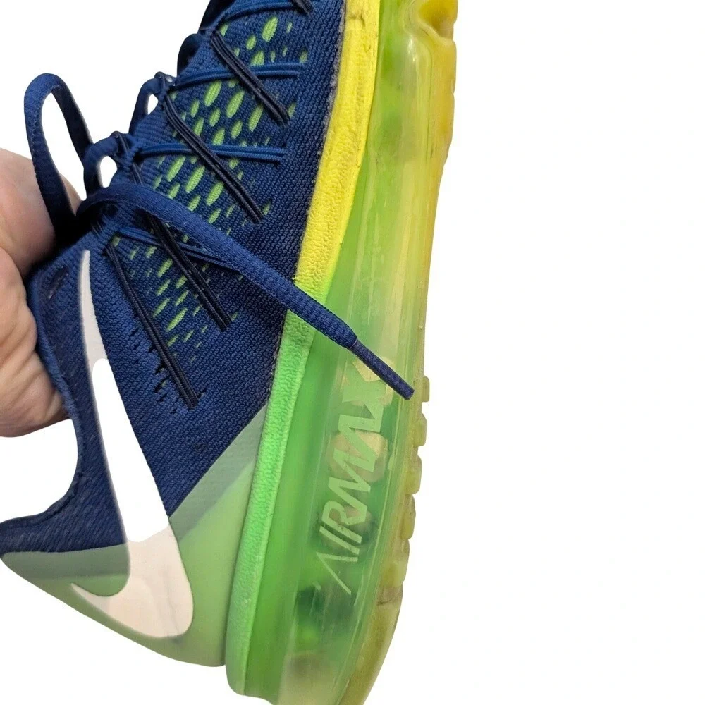 Nike Air Max 2015 Deep Royal Volt Running Shoes 698902-407 Men's USA 9.5 EU 43‎
